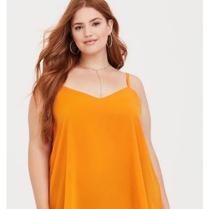 TORRID Yellow Double Layer Chiffon Swing Cami